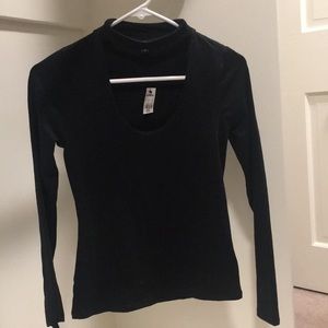 Open neck shirt